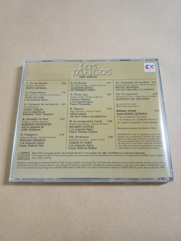 Producto - Los tangos del siglo #4 - Rosita Quiroga - Perfil 1999 - 1