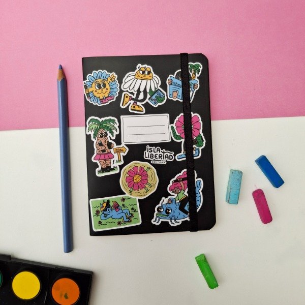 Producto - Libreta A6 Lisa - Stickers