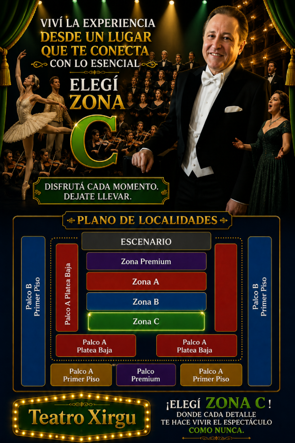 Producto - Entradas para el show ZONA C en TEATRO MARGARITA XIRGU