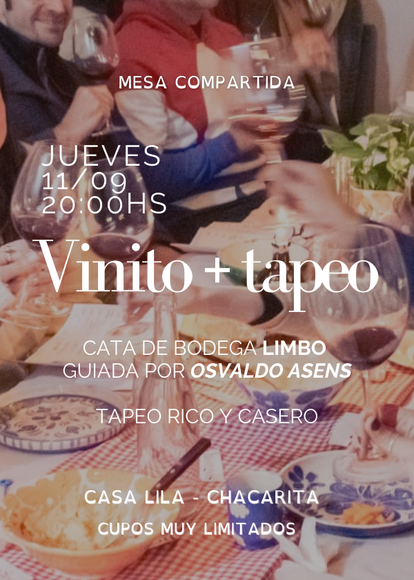 Producto - Vinito + Tapeo - CATA FINCA Y BODEGA LIMBO