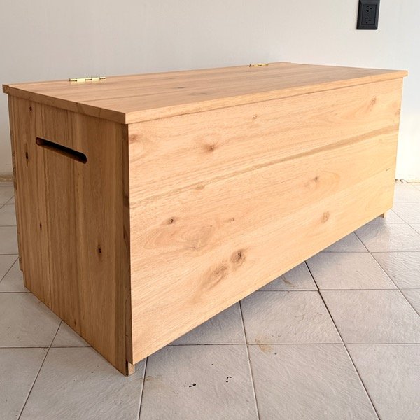Producto - Baúl de Madera Maciza con Tapa - Guardado y Organización de Juguetes y Ropa