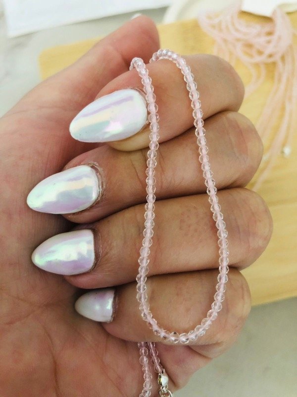 Producto - Gargantilla rosita bebé Acero Blanco