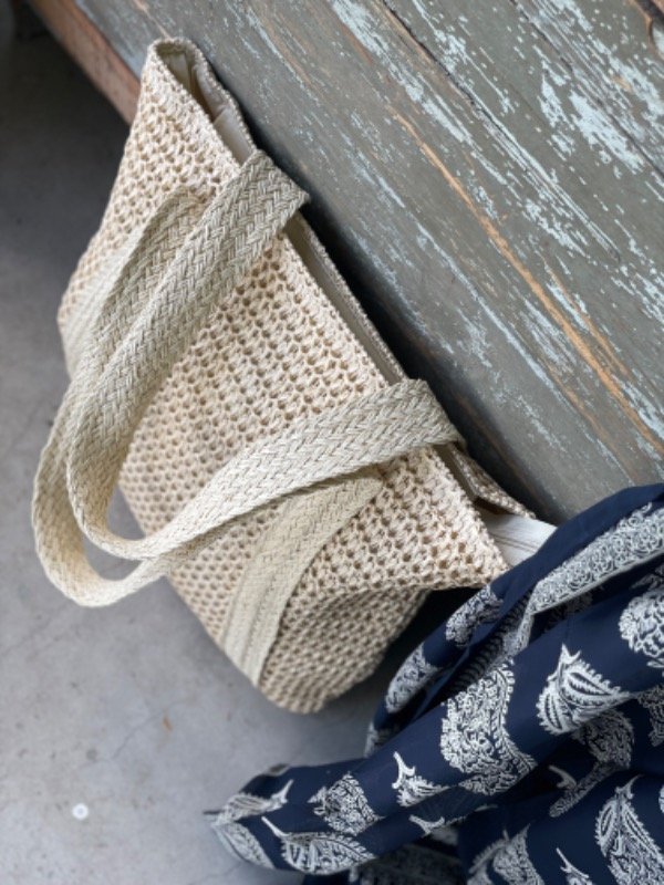 Producto - Bolso rafia crudo