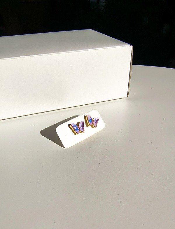Producto - Aros Mariposa tornasolados