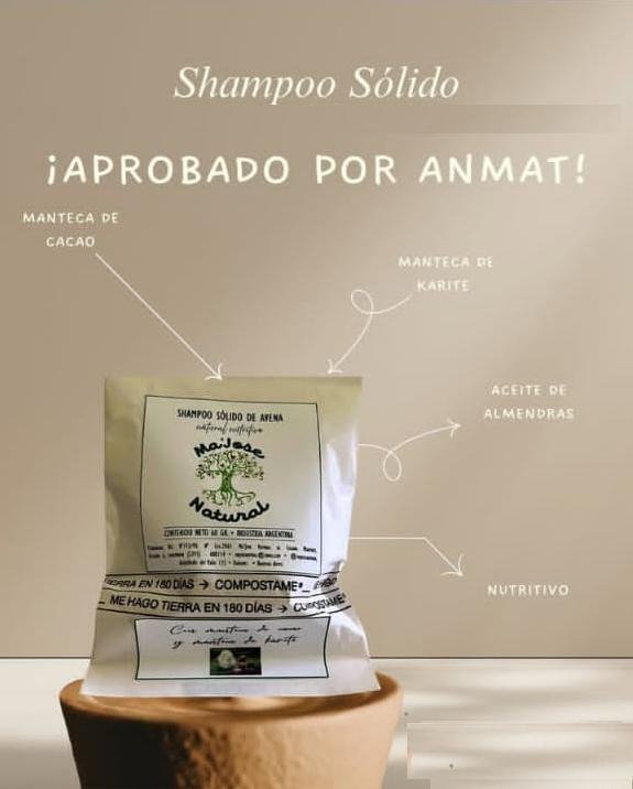 Producto - Shampoo de Avena Nutritivo (con Manteca de Karite y Manteca de Cacao) (60g)