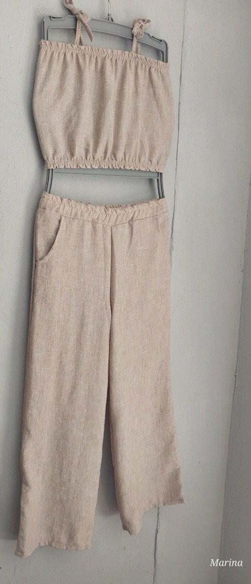 Producto - Top+palazzo lino