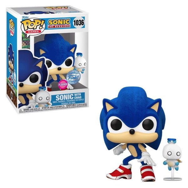 Producto - Funko Pop! Sonic The Hedgehog Sonic with Chaos 1036 Flocked Special Edition