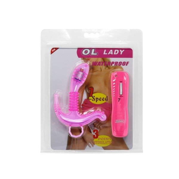 Producto - Vibrador Triple Estimulador Punto G Clitoris Anal Multifuncion