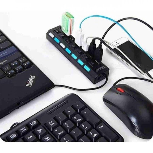 Producto - Multiplicador 7 Puertos Usb 2.0 Con Switch On Off