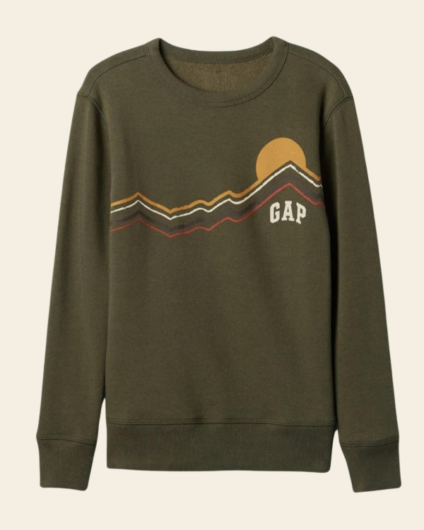 Producto - Buzo GAP  Landscape Print Verde Militar