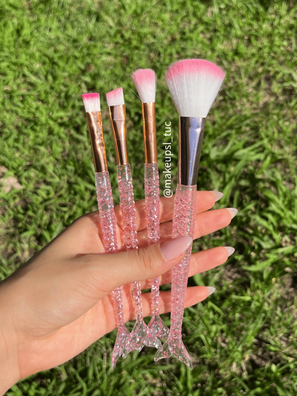 Producto - Brochas con glitter sirena x4 Naez