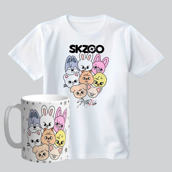 Producto - Remeras Niños Combo con Taza Plástica: STRAY KIDS