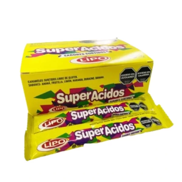 Producto - Caja Caramelo Lipo Super Acido En Tiras X 24 Unidades