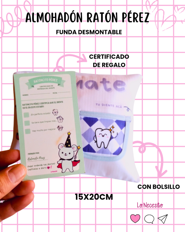 Producto - Almohadón Ratón Pérez/Hada de los dientes