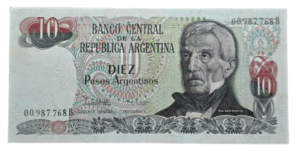 Producto - 10 Pesos Argentinos (Lopez - Garcia Vezquez) Bott.2615b F.3B -Aunc