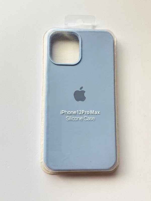 Producto - Silicone case celeste manzana oscura iphone 12 pro max