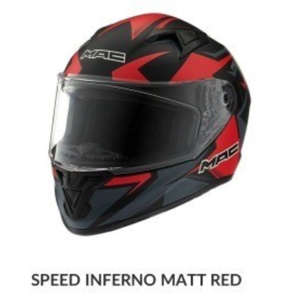 Producto - Casco Integral Speed Inferno Negro Rojo Mate