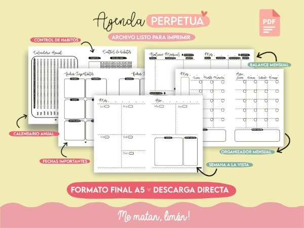 Producto - AgendaPERPETUA sin renglones PDF