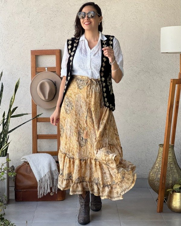 Producto - Falda Boho Arena M a XL