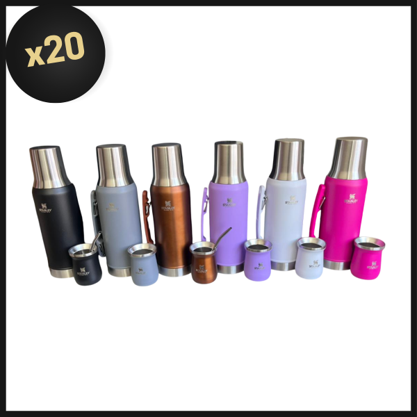 Producto - PROMO BULTO TERMO SYSTEM PICO MESSI 1200ML CON MATE DE ACERO CON LOGO