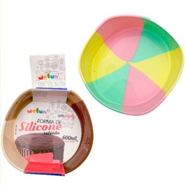 Producto - Molde silicona torta 13cm redonda tricolor 600ml