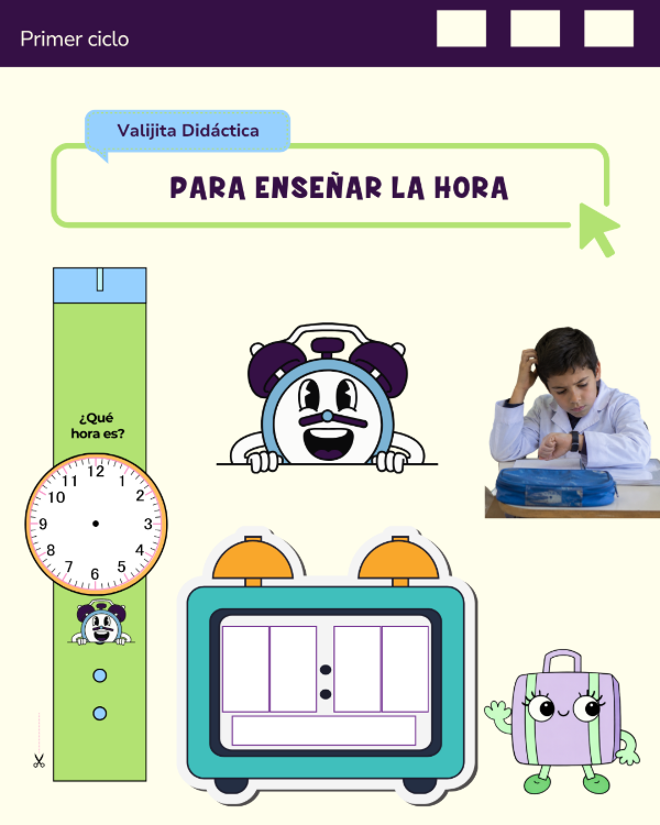 Producto - VALIJITA DIDÁCTICA PARA ENSEÑAR LA HORA