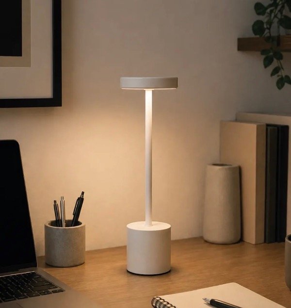 Producto - Velador Tactil Blanco 35cm Inalambrico Usb - 0