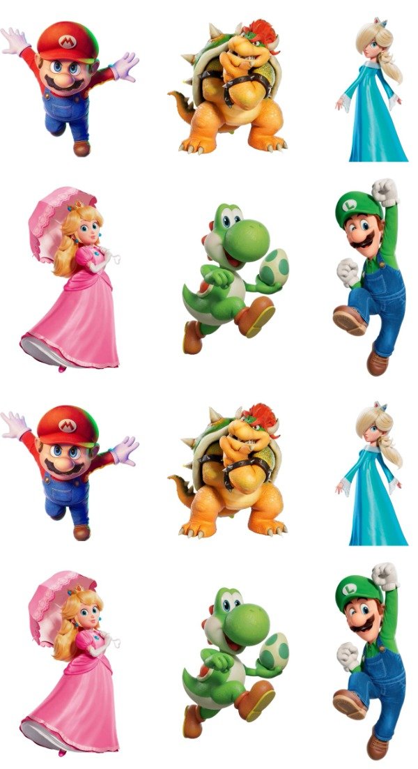 Producto - STICKERS MARIO GALAXY FORMA X 12
