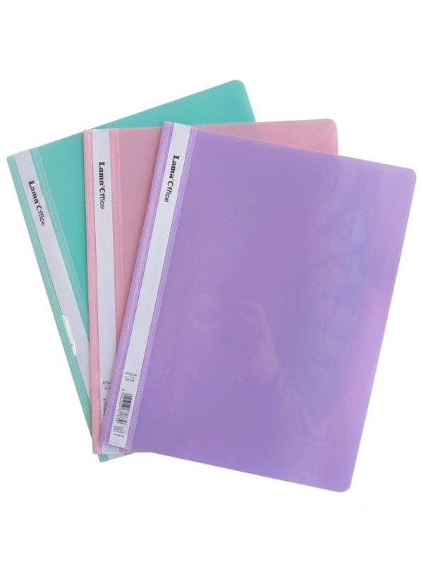 Producto - Carpeta Presentación A4 - Colores Pastel - Tapa Transparente