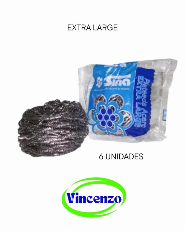 Producto - 6 ESPONJAS ACERO EXTRA LARGE