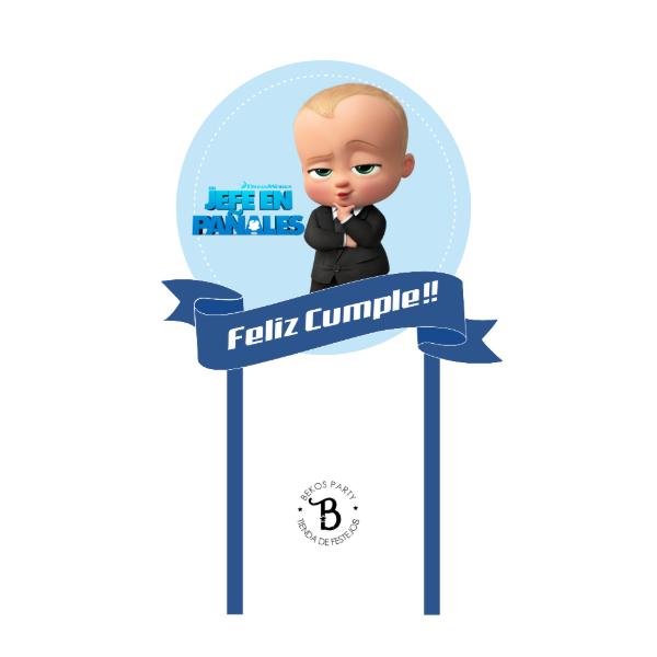 Producto - Topper Torta Jefe en Pañales