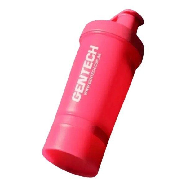 Producto - Shaker Gentech x 500 cc - Vaso Rosa con Compartimiento