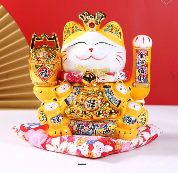 Producto - GATO DE LA FORTUNA DORADO 29CM