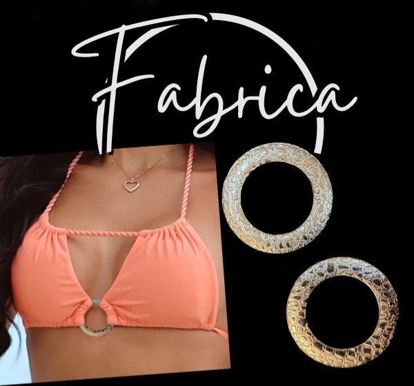 Producto - herraje Argolla Animal Print pase 30mm (1 unidad)- NIQUELADO