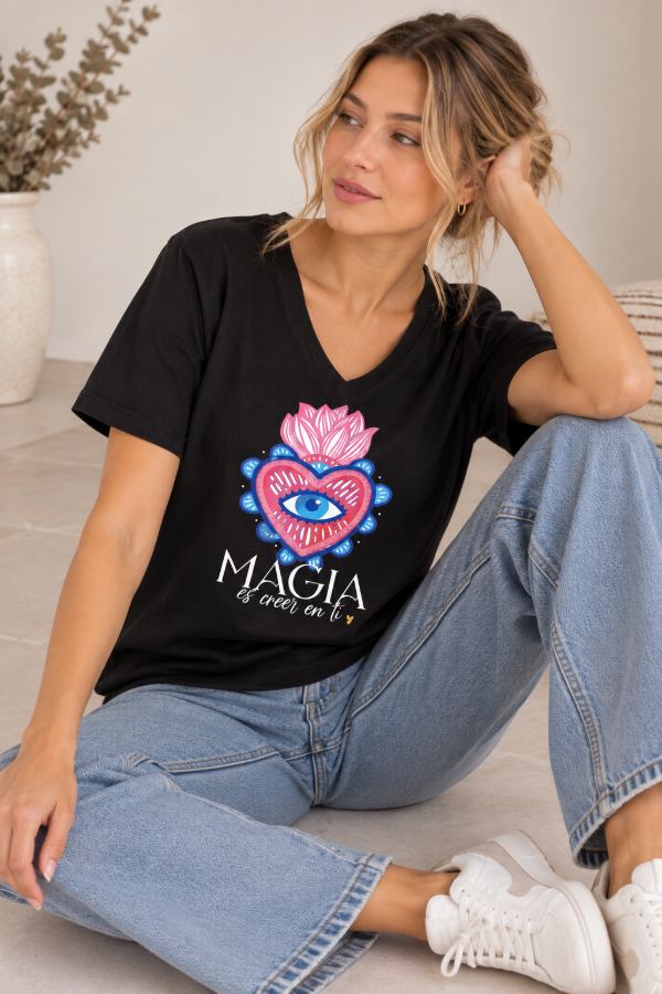 Producto - Remera de Mujer Magia de Algodón Estampada - KRONE - 1