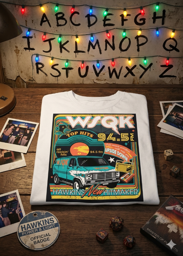 Producto - Remera Mujer Stranger Things Radio Wsqk