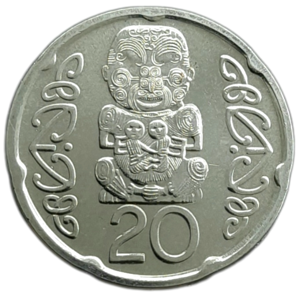 Producto - Nueva Zelanda 20 Cents 2008 Pukaki Km#118a Aunc