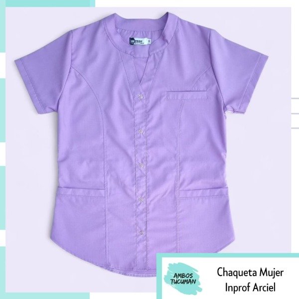 Producto - Chaqueta Inprof Lila Lisa Con Broche