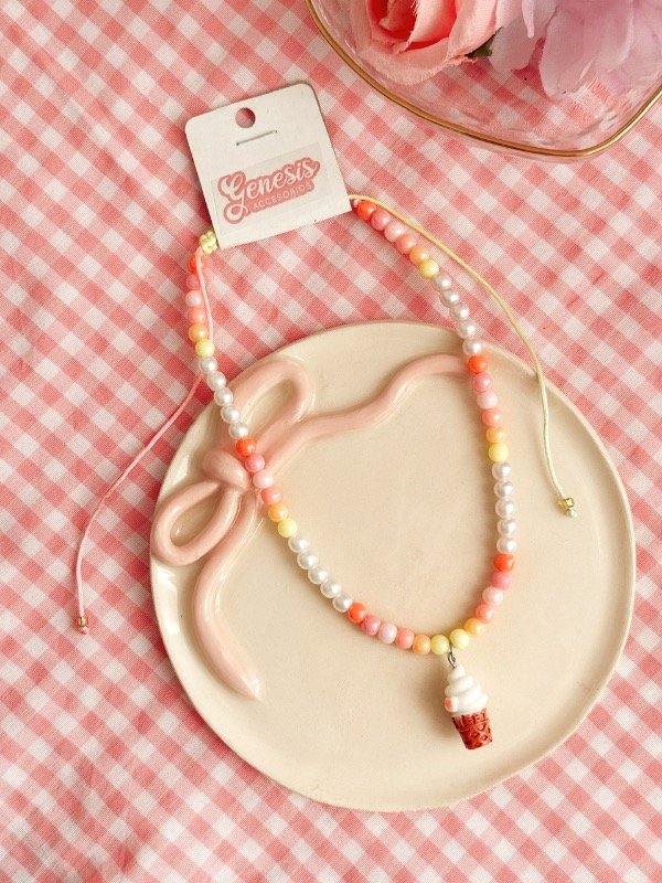 Producto - Collar Helado Crema Pastel