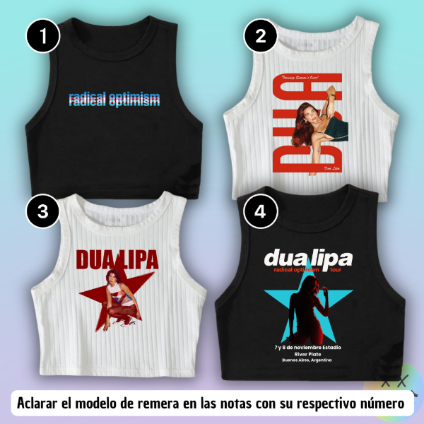Producto - Musculosas Dua Lipa #1