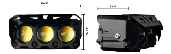 Producto - faro 3 led lupa rectangular 12v 24v - 2