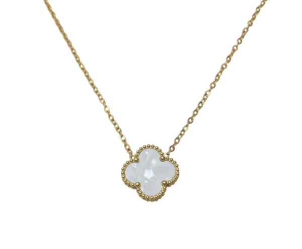 Producto - Gargantilla VAN trébol blanco gold