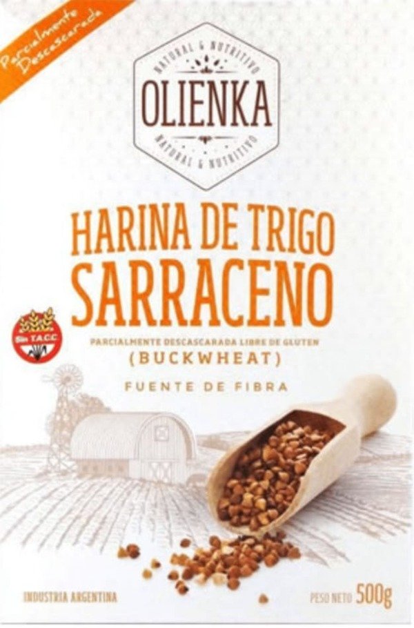 Producto - HARINA DE TRIGO SARRACENO X 500 GR. FUENTE DE FIBRA OLIENKA