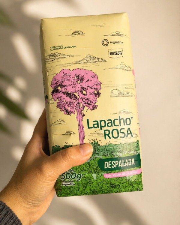 Producto - Yerba Mate Lapacho Rosa Tradicional despalada 500 grms.
