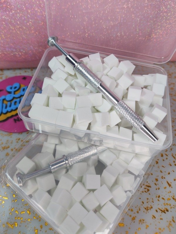 Producto - Set de difuminado - Pinza + esponjas + Box organizador