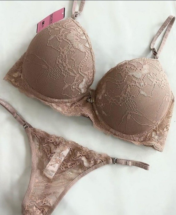 Producto - Conjunto encaje armado nude T.100