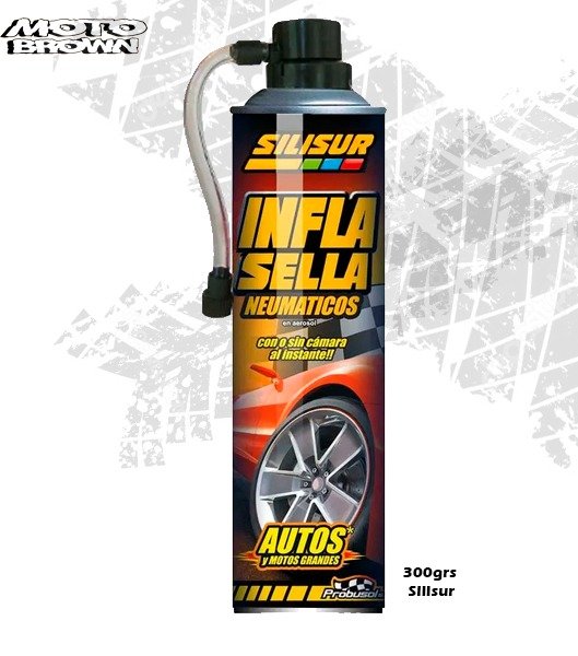 Producto - Infla Sella Neumáticos Autos Moto 300grs Silisur