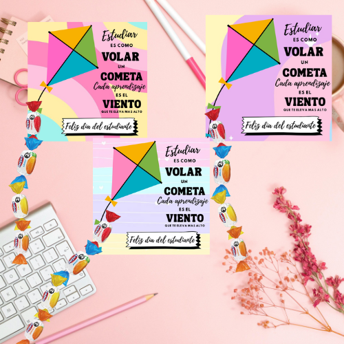 Producto - Tarjeta barrilete Dia del estudiante