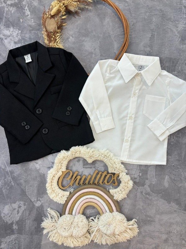 Producto - Saco de vestir negro bebe varon