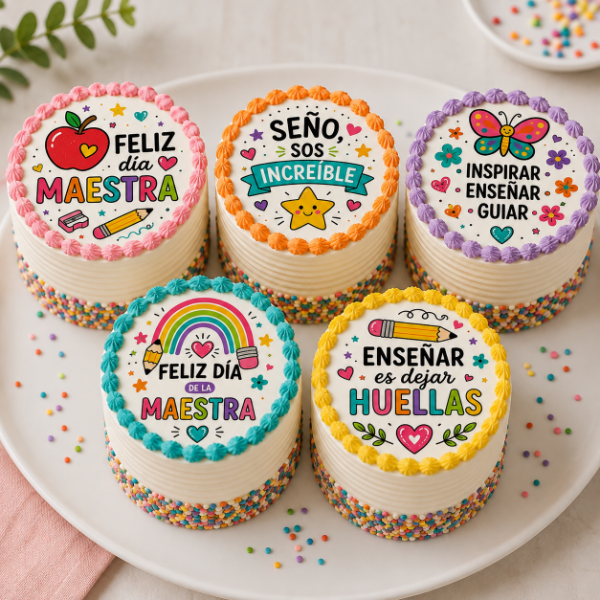 Producto - LAMINA COMESTIBLE DIA DEL MAESTRO TORTAS INDIVIDUALES 5